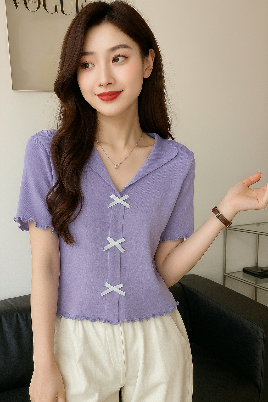 flowar collar pico girl top